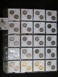 Twenty-pocket plastic page with (40) Mercury Dimes.