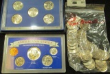2000 Five-piece Statehood Quarters Bank Set in original box; Americana Series BU Set including sever