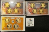 2007 S, 2008 S, & 2015 S U.S. Mint Presidential $1 Coin Proof Sets. All original as issued.