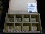 Antique Coin Box with a group of high grade Spiele Marks dating back to 1797 inside.