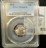 1945 D Mercury Dime slabbed 