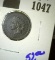 1875 Indian Head Cent With Full Liberty Visible