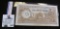 1943 Yugoslavia 100 German Occupation WW II Banknote with two Nazi Third Reich Stamps.