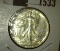 1942 D Walking Liberty Half Dollar, Nice high grade.