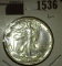 1943 P Walking Liberty Half Dollar, Nice high grade.