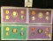 1991 S, 92 S, 93 S, & 94 S U.S. Proof Sets, original as issued.