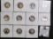 (11) different Silver Proof Washington Quarters dating 1993S - 2002 S.