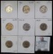 1943 P Silver, 46 D, 47 P, D, S, 49P, D, & S Jefferson Nickels. All Choice to Gem BU.