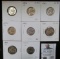 1943 D Silver, 46 D, 47 P, D, S, 48 P, D, & 50 D Jefferson Nickels. All Choice to Gem BU.