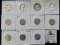 1943 S Silver, 47 P, 48 P, D, 50 P, D, 51 P, D, S, 52 P & S Jefferson Nickels. All Choice to Gem BU.