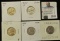 1944 D Silver, 45 P Silver, 45 D Silver, 45 S Silver, & 53 D Jefferson Nickels, all BU