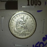 1854 P Seated Quarter With Arrows