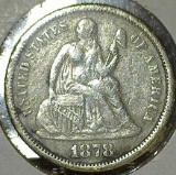 1878 P Seated Liberty Dime