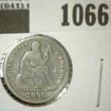 1890 P Seated Liberty Dime