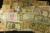 Foreign Bank Note Lot Includes German Hyperinflation Notes, Japanese World War 2 Invasion Notes, & M