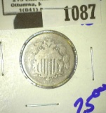 1867 No Rays Shield Nickel