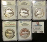 Set Of Silver Plated One Ounce National Fishing Grand Slam Includes Steelhead Trout, Northern Pike,