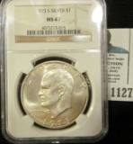 1973-S Silver Ike Dollar Graded MS 67 By NGC