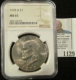 1978-D Ike Dollar Graded MS 65 By NGC