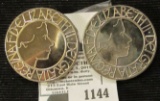 (2) God Save The Queen Five Pound Coins Dated 2003 Commemorating The Anniversary Of Queen Elizabeth'