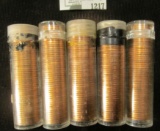 Uncirculated Solid Date Rolls Of Memorial Cents Includes 1959, 1960, 1962, 1963, And 1964