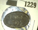 Scottish Communion Token From Edinburgh Dated 1797 Catalog Number D-358