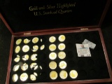 Gold And Silver Highlighted State Quarter Set