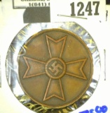 World War 2 German Medal With Swastika.  It Says 