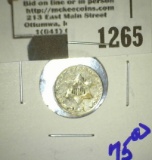 1851 Type 1 Silver 3 Cent Piece