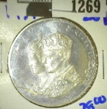 Dollar Sized Medal Dated 1937 Commemorating The Coronation Of King George The 6th And Queen Elizabet