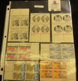 (7) Mint Plateblocks of U.S. Stamps. All 13c denomination.