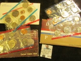 1980, 84, & 85 U.S. Mint Sets in original cellophane and envelopes. ($8.46 face value).