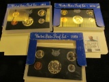 (3) 1969 S U.S. Silver Proof Sets in original boxes of issue.