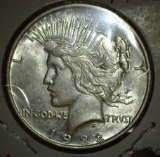 1922 D U.S. Peace Silver Dollar, attractive high grade.