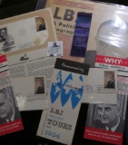 Nice collection of Lyndon B. Johnson Political memorabilia including a ribbon 