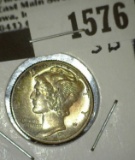 1941 D High Grade Mercury Dime with Lovely natural toning.