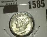 1944 P High Grade Mercury Dime.