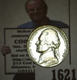 1942 S High Grade Silver World War II Jefferson Nickel.