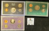 1970 S, 84 S,. & 94 S U.S. Silver Proof Sets, in original holders, some tarnish on the 1984 Set.