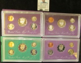 1991 S, 92 S, 93 S, & 94 S U.S. Proof Sets, original as issued.