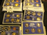 2000 S, 2001 S, & 2002 S U.S. Proof Sets, original as issued.