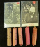 (250) Old Wheat Cents in wrappers and a pair of 1908 Leap Year Post Cards. Cute.