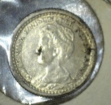 1918 Netherlands Silver 10 Cent Piece.