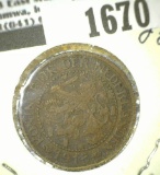 1918 Netherlands 2 1/2 Cent Piece.