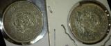 1885 Japan Silver 10 Sen KM(Y)23 & 1896 Japan Year 29 Y-23 Silver 10 Sen Coins.