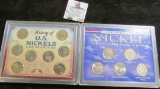 Pair of cased Coin Sets: 