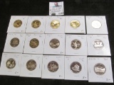 (15) different Clad Proof Washington Quarters dating between 2003 S & 2005 S. Not all inclusive.