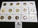 (15) different Clad Proof Washington Quarters dating between 2002 S & 2009 S. Not all inclusive.