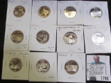 (11) different Silver Proof Washington Quarters dating 2004S - 2006 S.