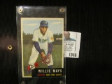 1953 Topps Willie Mays No. 244 mounted in hard plastic holder.